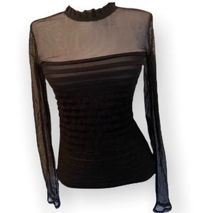 Kimichi Blue Mesh Top Exposed back Zipper size S